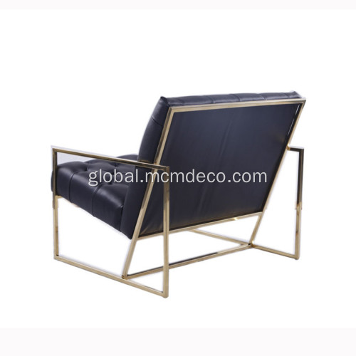 Stainless Steel Lounge Chair Thin Frame Tufted Lounge Chair Lawson Fenning Supplier